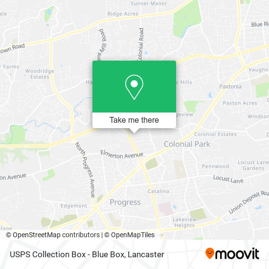 USPS Collection Box - Blue Box map