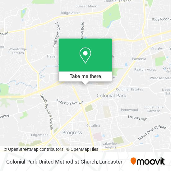 Colonial Park United Methodist Church map