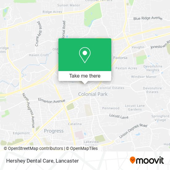 Mapa de Hershey Dental Care