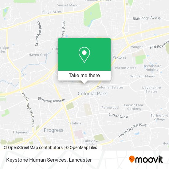 Keystone Human Services map