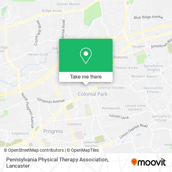 Pennsylvania Physical Therapy Association map