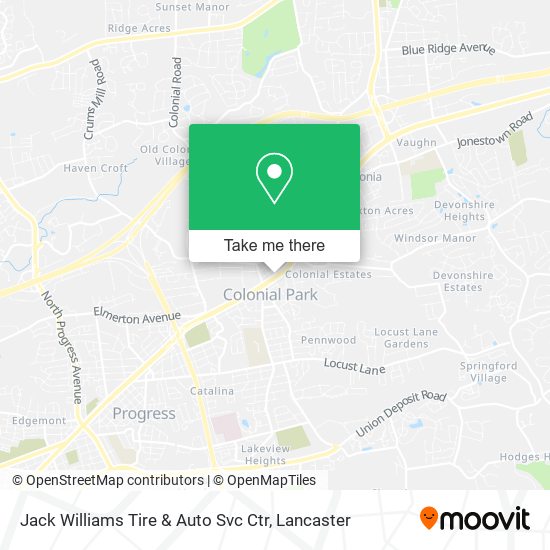 Jack Williams Tire & Auto Svc Ctr map