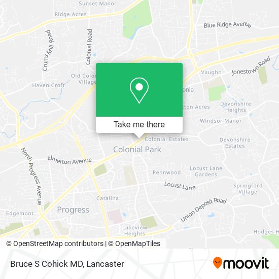 Bruce S Cohick MD map