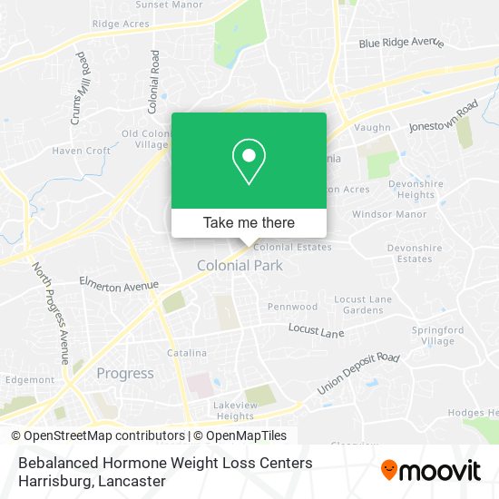 Bebalanced Hormone Weight Loss Centers Harrisburg map