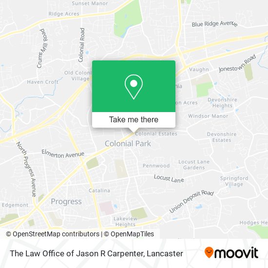 The Law Office of Jason R Carpenter map