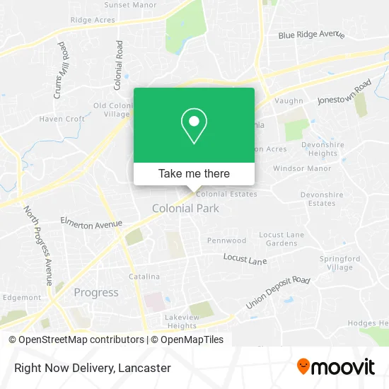 Right Now Delivery map