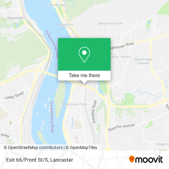 Exit 66/Front St/S map