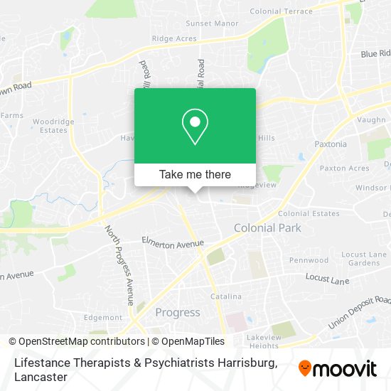 Lifestance Therapists & Psychiatrists Harrisburg map