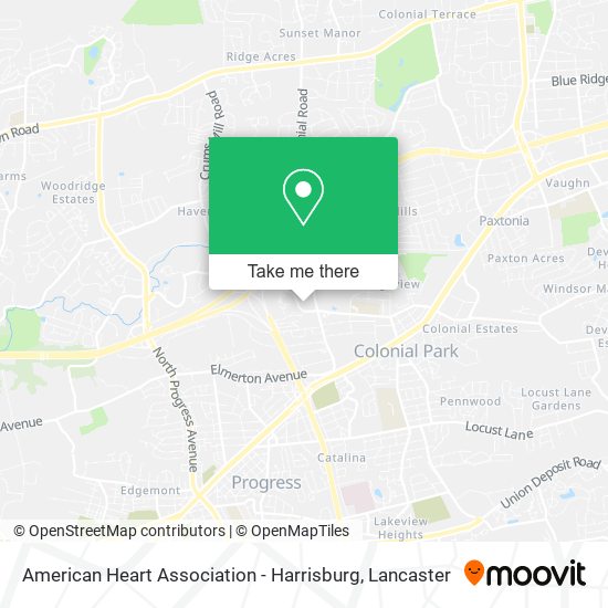 American Heart Association - Harrisburg map