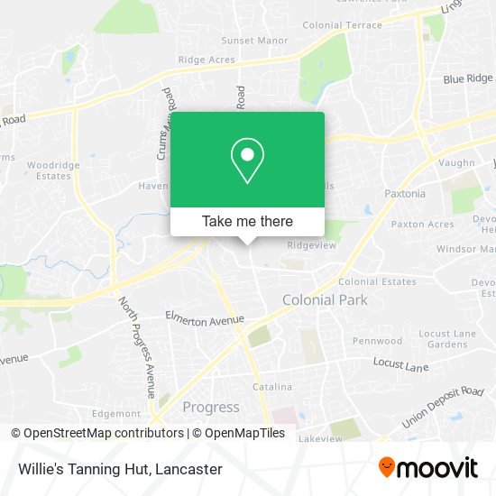 Willie's Tanning Hut map