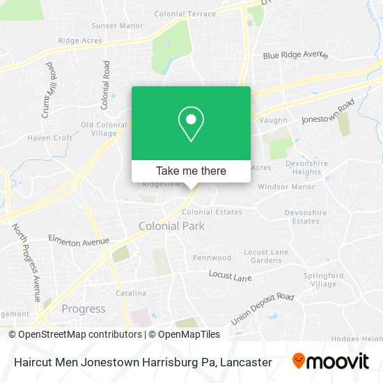 Haircut Men Jonestown Harrisburg Pa map