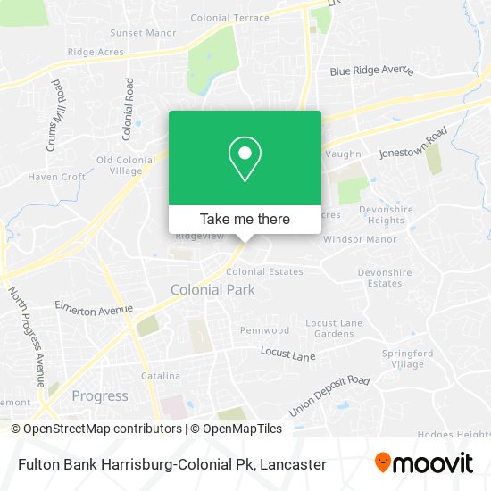 Fulton Bank Harrisburg-Colonial Pk map