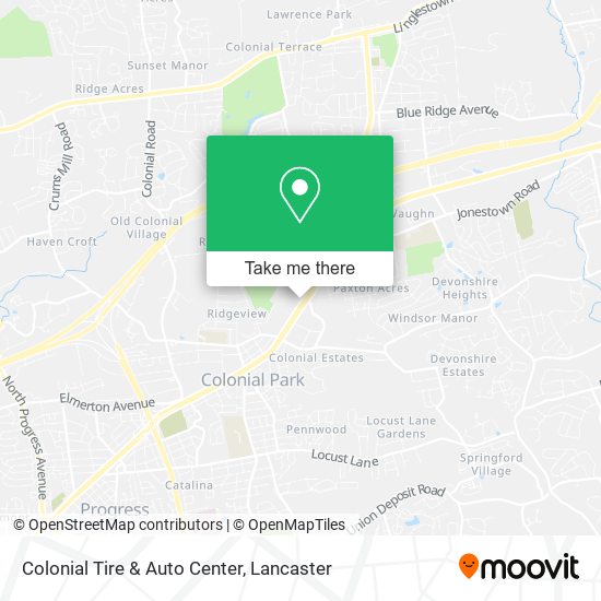 Colonial Tire & Auto Center map