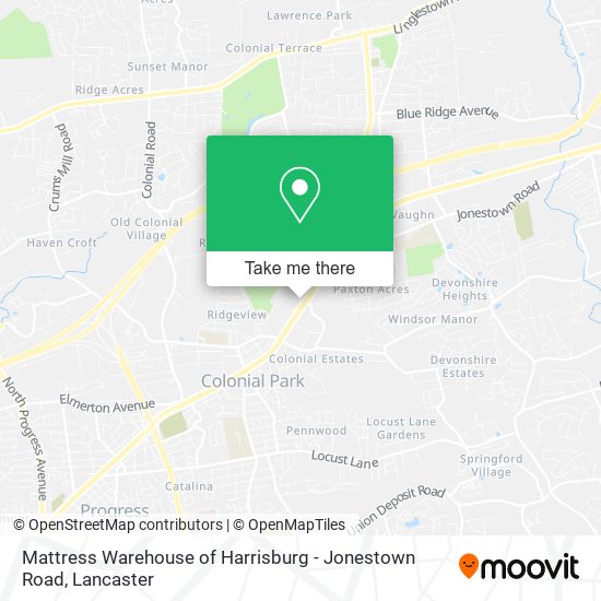 Mapa de Mattress Warehouse of Harrisburg - Jonestown Road