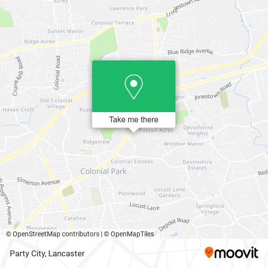Mapa de Party City