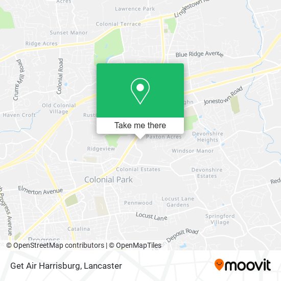 Get Air Harrisburg map