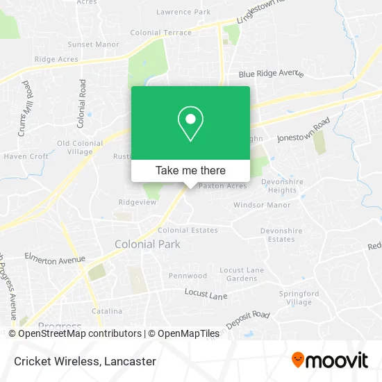 Cricket Wireless map