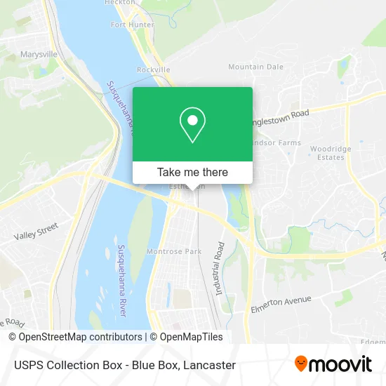 USPS Collection Box - Blue Box map