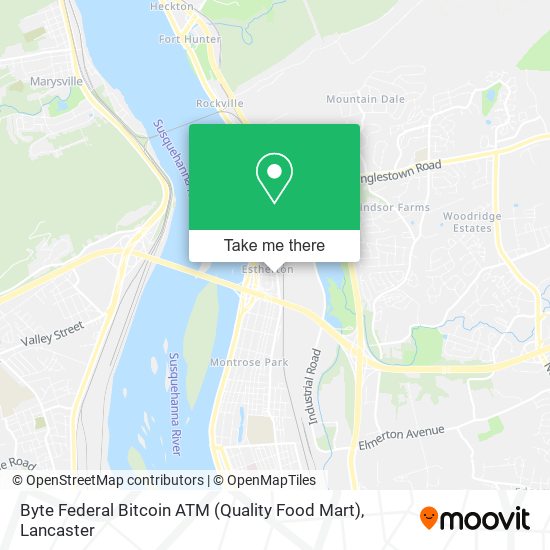 Byte Federal Bitcoin ATM (Quality Food Mart) map