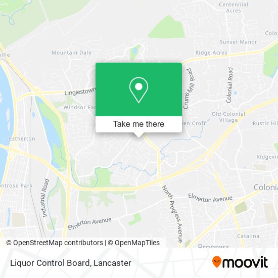 Liquor Control Board map