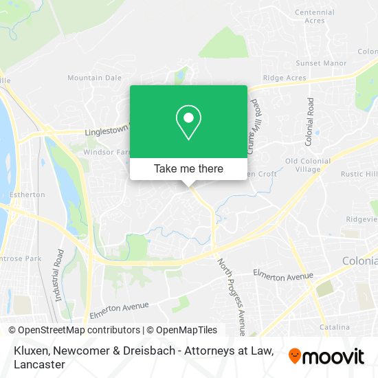 Kluxen, Newcomer & Dreisbach - Attorneys at Law map