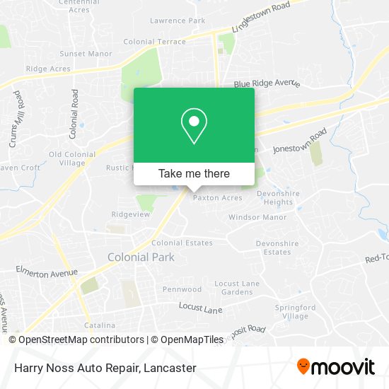 Harry Noss Auto Repair map