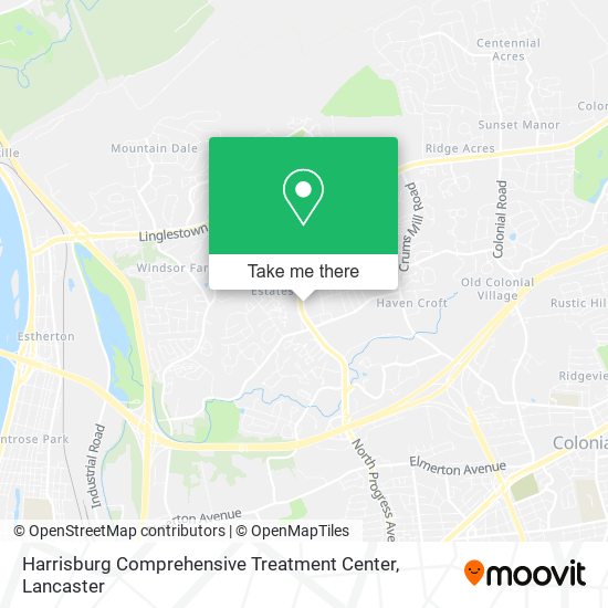 Mapa de Harrisburg Comprehensive Treatment Center
