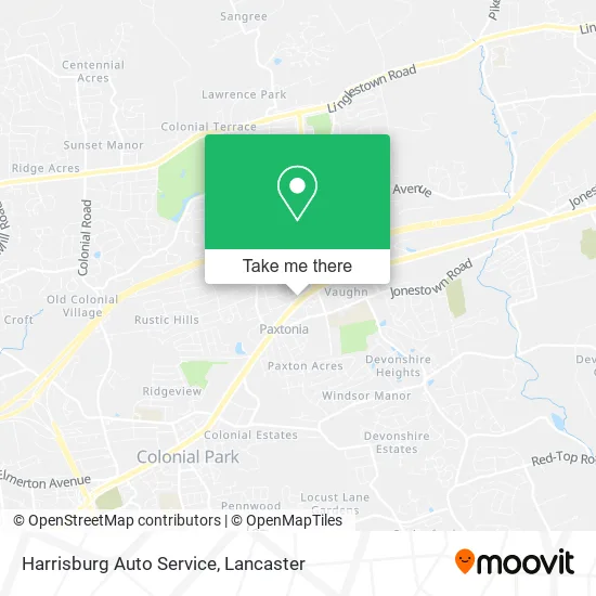 Harrisburg Auto Service map