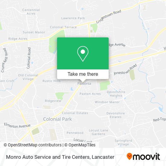 Monro Auto Service and Tire Centers map