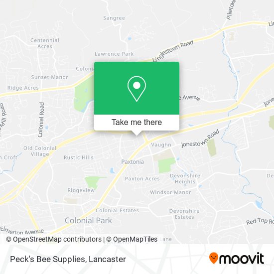 Mapa de Peck's Bee Supplies