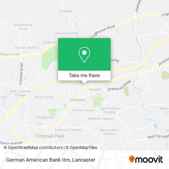 Mapa de German American Bank Itm