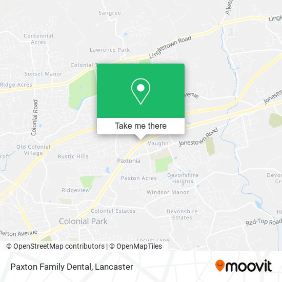 Paxton Family Dental map