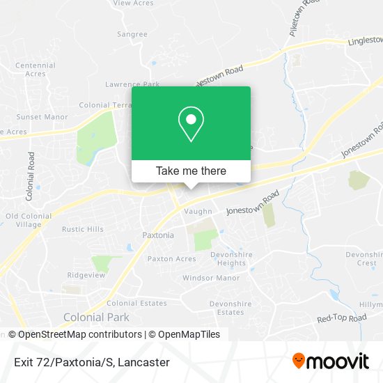 Exit 72/Paxtonia/S map