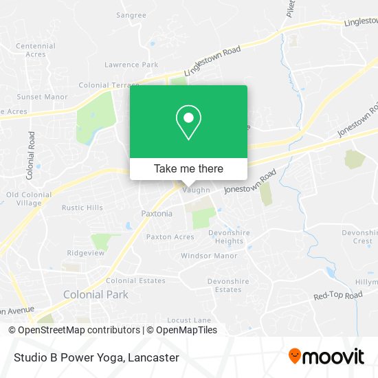 Studio B Power Yoga map