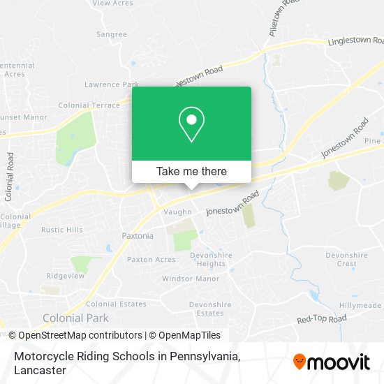 Motorcycle Riding Schools in Pennsylvania map