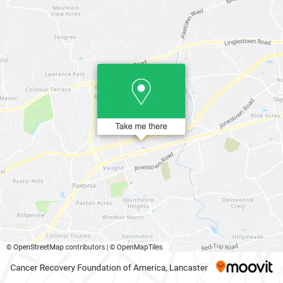 Cancer Recovery Foundation of America map