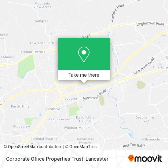 Corporate Office Properties Trust map