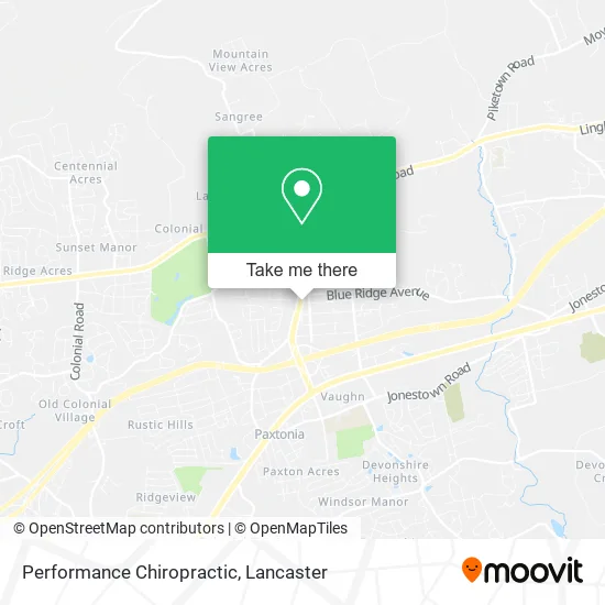 Performance Chiropractic map