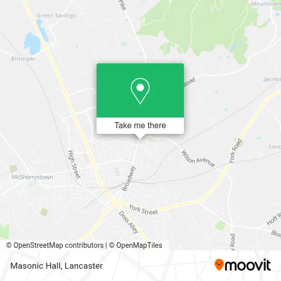 Masonic Hall map