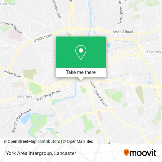 York Area Intergroup map