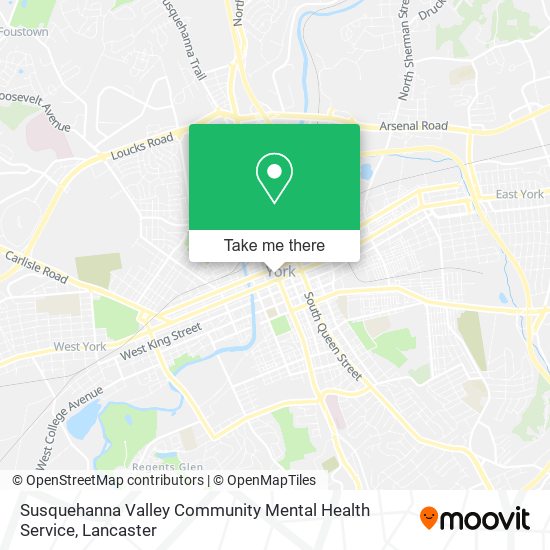 Susquehanna Valley Community Mental Health Service map