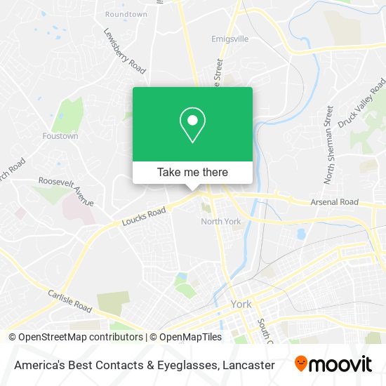 America's Best Contacts & Eyeglasses map