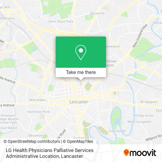 LG Health Physicians Palliative Services Administrative Location map
