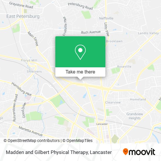 Madden and Gilbert Physical Therapy map
