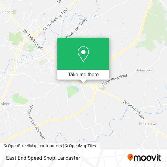 East End Speed Shop map
