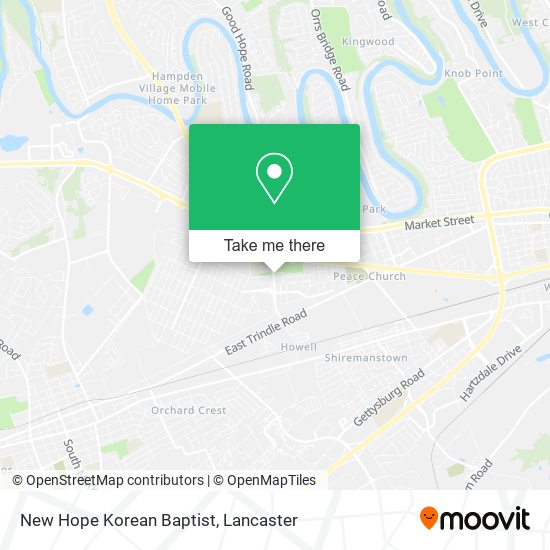 New Hope Korean Baptist map