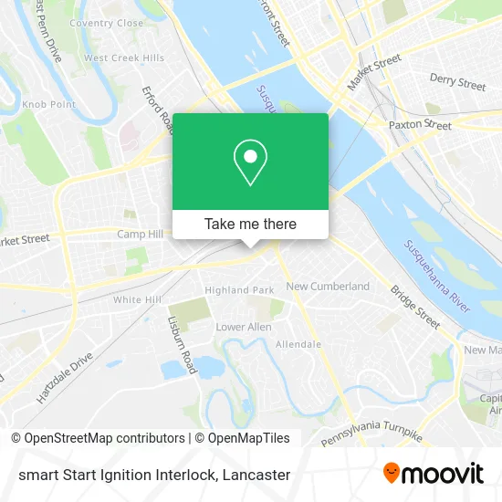 smart Start Ignition Interlock map