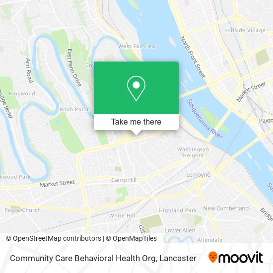 Community Care Behavioral Health Org map