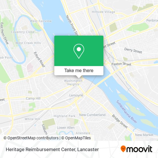 Heritage Reimbursement Center map