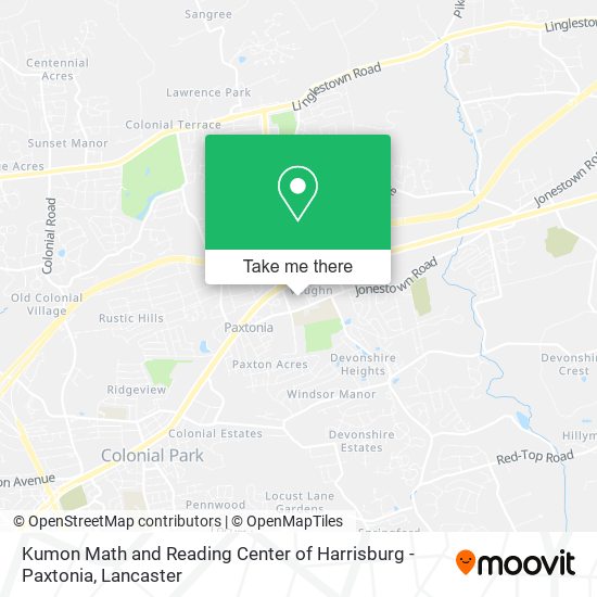 Kumon Math and Reading Center of Harrisburg - Paxtonia map